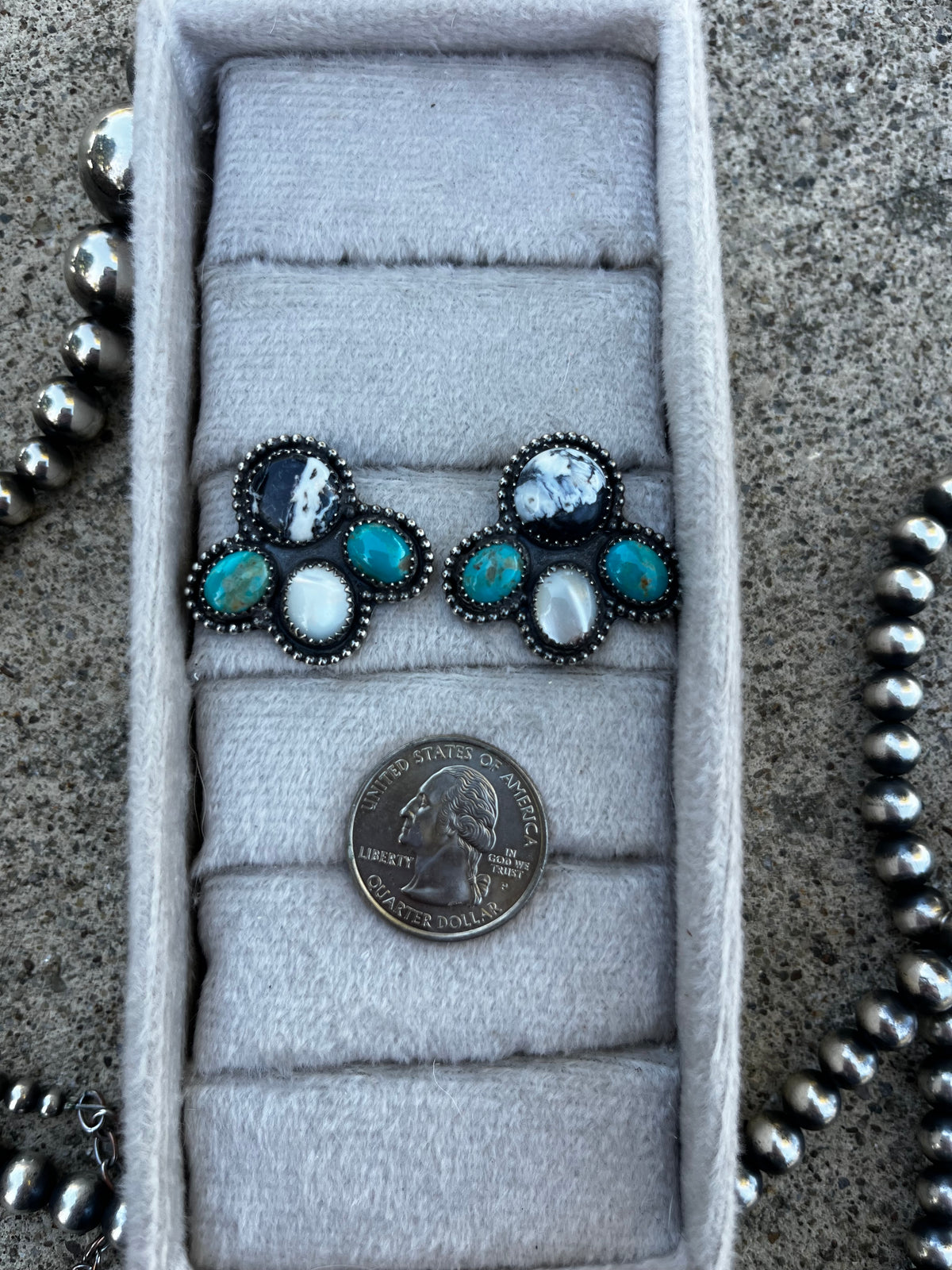 White Buffalo Earrings
