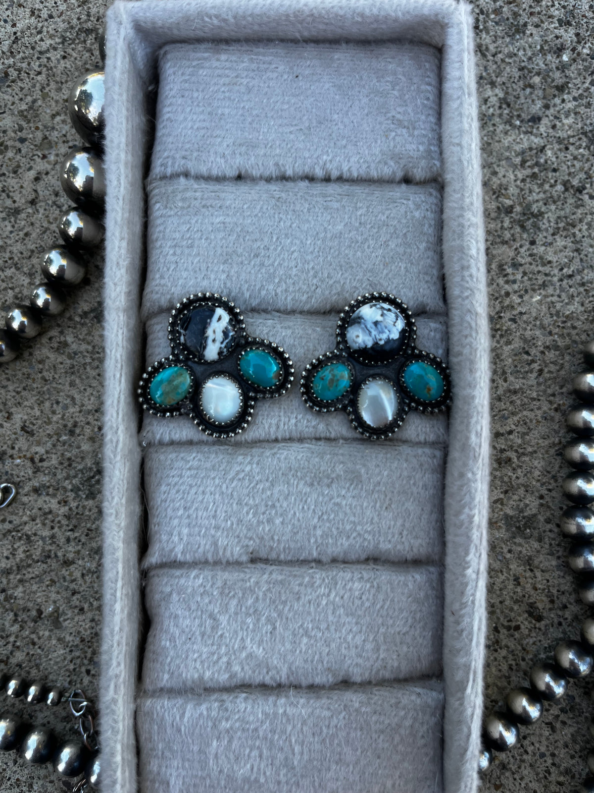 White Buffalo Earrings