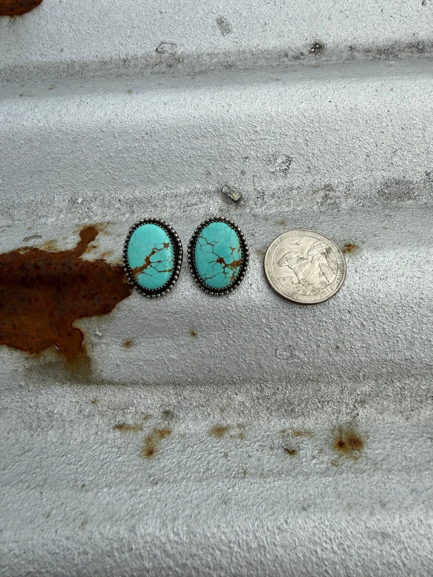 #8 Turquoise Studs