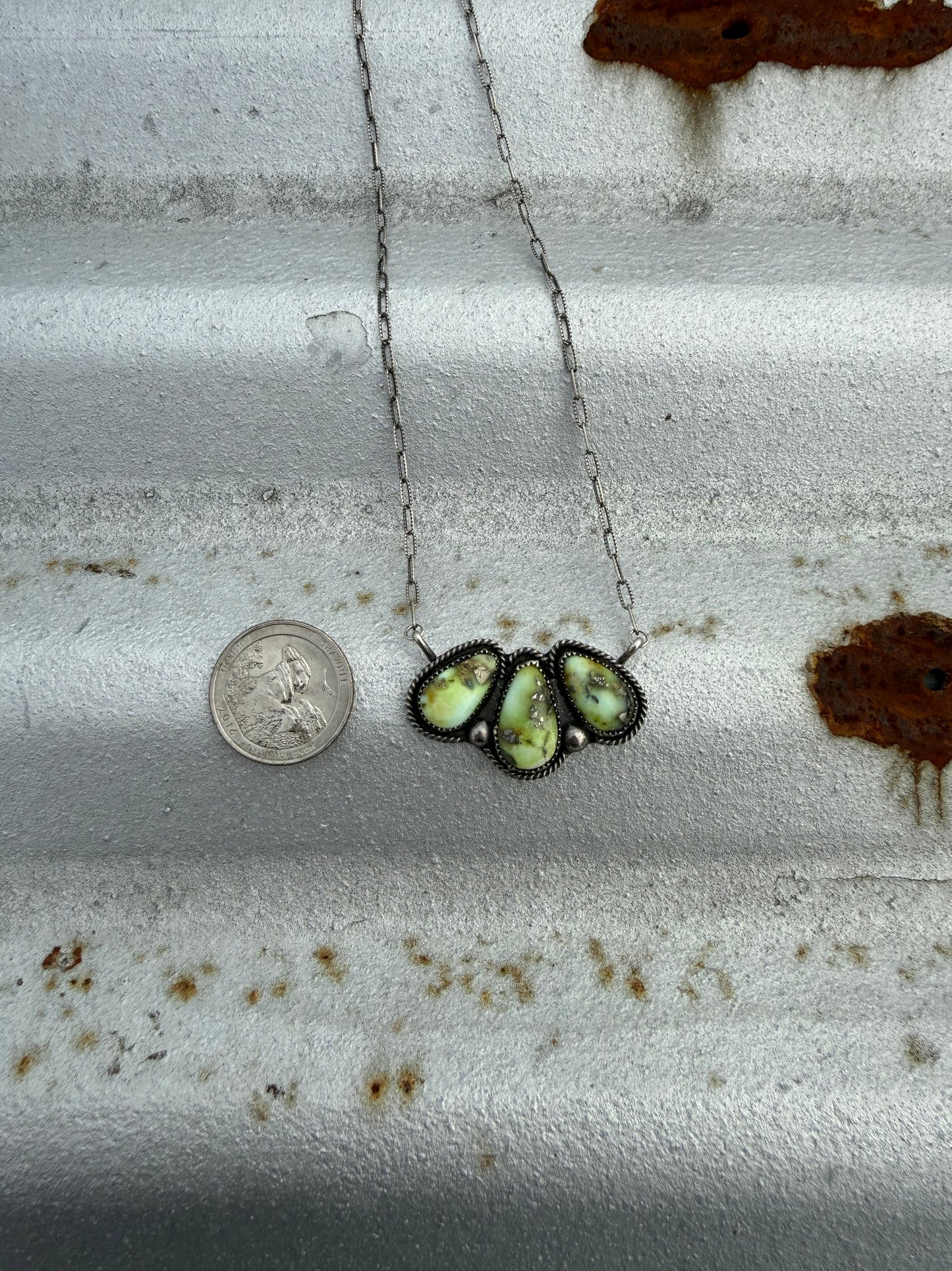 Palomino 3-Stone Necklace