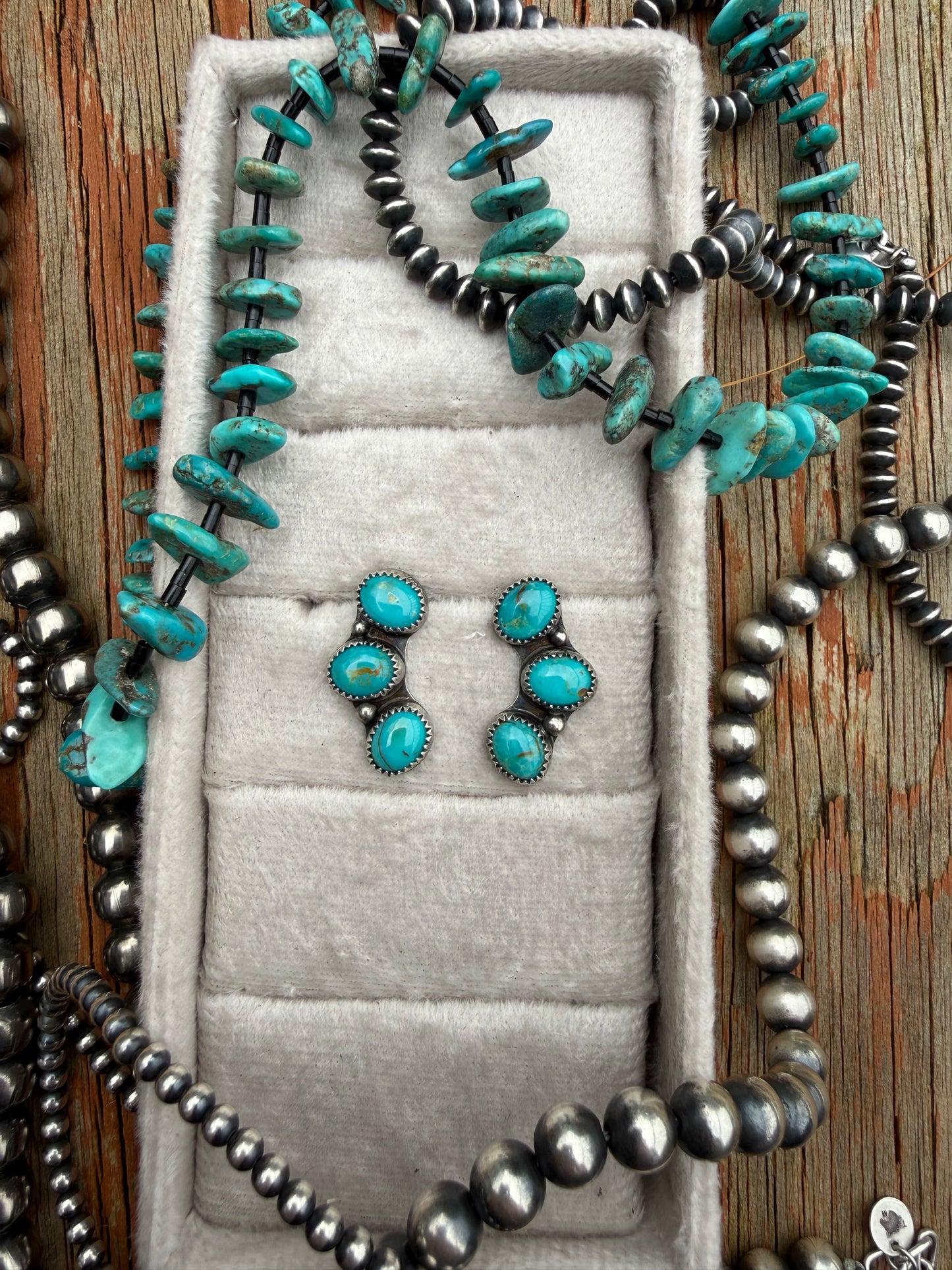 Kingman 3-Stone Earrings