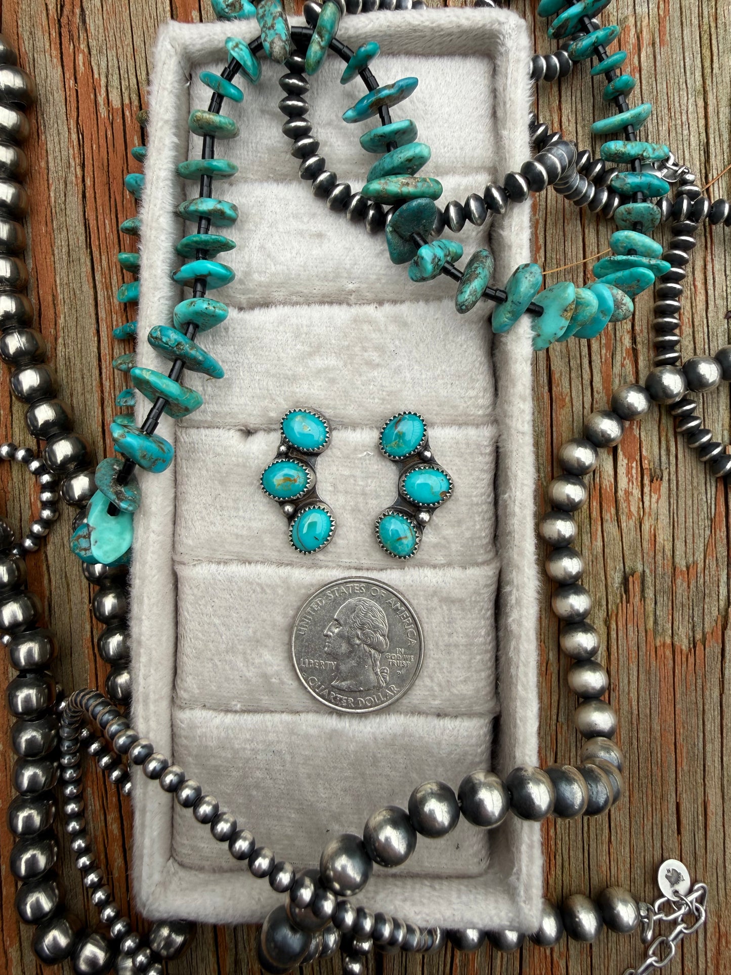 Kingman 3-Stone Earrings