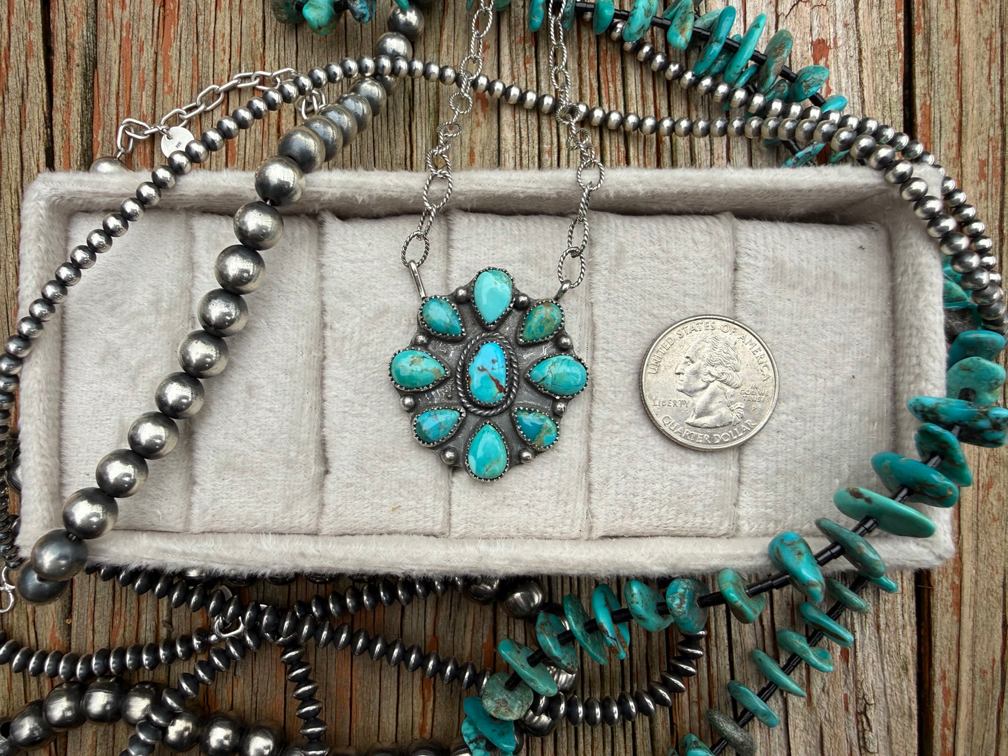Kingman Cluster Necklace