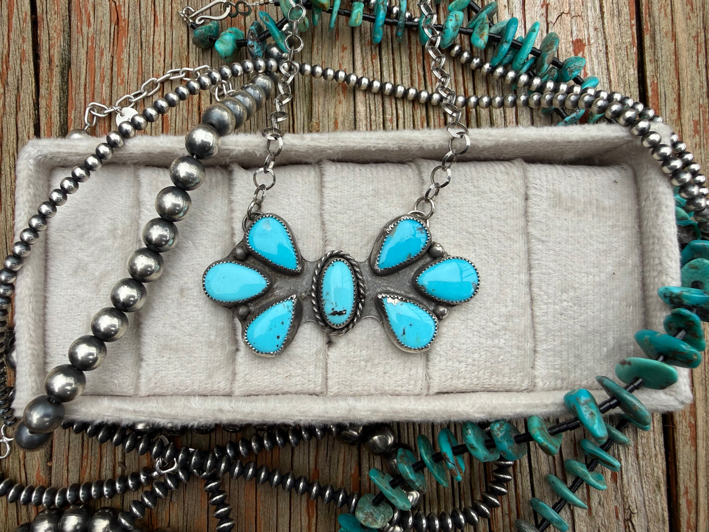 Natural Turquoise Statement Necklace
