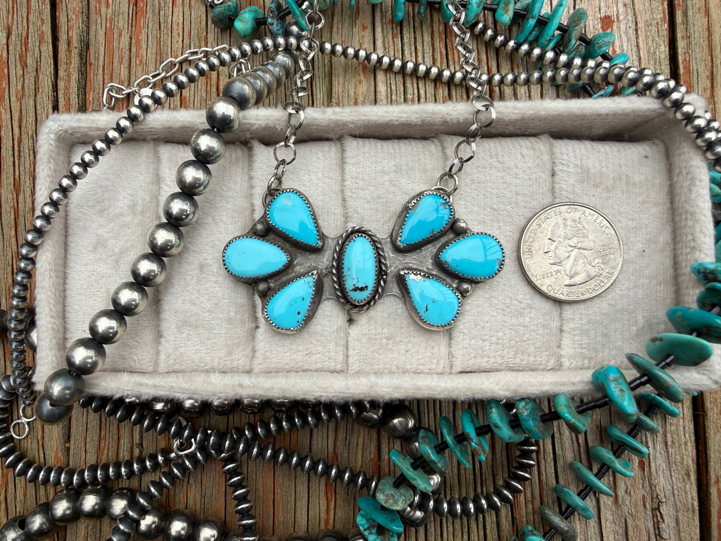 Natural Turquoise Statement Necklace